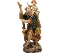 FADEDA Saint Christophe / hauteur:21 cm / peint à la main / figurines de crèche détaillées - Noël Table Décoration Accessoires crèche