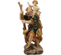 FADEDA Saint Christophe / hauteur:42 cm / peint à la main / figurines de crèche détaillées - Noël Table Décoration Accessoires crèche