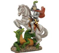 FADEDA Saint Georges / Hauteur:14 cm / peint à la main / Figurines de crèche détaillées - Noël Table Décoration Accessoires crèche