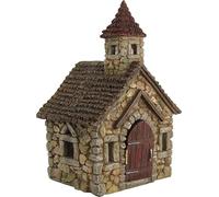 FADEDA Statuette représentant une église - Aspect pierre naturelle - Hauteur : 22 cm - Peinte à la main - Figurines détaillées - Décoration de table de Noël
