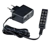 FADEDA Transformateur avec rampe de lumière de repos/d'éclairage vacillant, DC, 3,2V, 0,8A et 2,0V, 0,2A, pour 3 ampoules à incandescence lumière permanente et 3 ampoules à incandescence lumière vacil