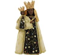 FADEDA Vierge noire avec robe / hauteur:30 cm / peinte à la main / figurines de crèche détaillées - Noël Table Décoration Accessoires de crèche