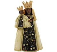 FADEDA Vierge noire avec robe / hauteur:9 cm / peinte à la main / figurines de crèche détaillées - Noël Table Décoration Accessoires crèche