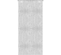 Fadenvorhang Metall-Optik Fadengardine Polyester Universalband 140x250 cm (140x250 cm/ weiß)