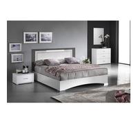 FADILY - Chambre 160x200cm avec Commode et Chevets