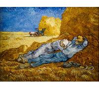 FADISA Imprimer Affiche Peintures Murales Sur Toile Célèbre la ligne méridienne également connue sous le nom de sieste par Vincent Van Gogh pour la décoration de bureau 60x90cm