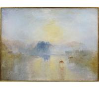 FADISA Imprimer Affiche Peintures Murales Sur Toile Célèbre Lever du soleil du château de Norham par Joseph Mallord William Turner pour la décoration de bureau 60x90cm