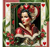 FADISA Murales En Toile Tableau Photo Sur Toile 11 Portrait de belle dame au coeur rouge pour les décorations pour la maison 60x60cm