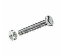 FADIX 18191 Boîte L 25 pièces Vis métrique Cab Hex + écrou CINC 2M 6 x 40 mm, Multicolore