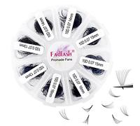 FADLASH 1000pcs Extension Cils Volume Russe Prefait 10D 0.07mm D Curl Mix 13-16mm Faux Cils Individuel Cluster Lashes en Soie Ventilateur aux Débutants Professionnels DIY