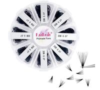 FADLASH 1000pcs Extension Cils Volume Russe Prefait 20D 0.07mm C Curl Mix 9-16mm Faux Cils Individuel Cluster Lashes en Soie Ventilateur aux Débutants Professionnels DIY