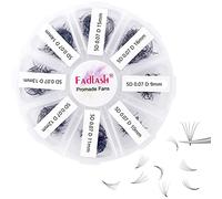 FADLASH 1000pcs Extension Cils Volume Russe Prefait 5D 0.07mm D Curl Mix 9-16mm Faux Cils Individuel Cluster Lashes en Soie Ventilateur aux Débutants Professionnels DIY