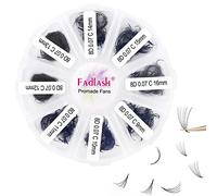 FADLASH 1000pcs Extension Cils Volume Russe Prefait 8D 0.07mm C Curl Mix 9-16mm Faux Cils Individuel Cluster Lashes en Soie Ventilateur aux Débutants Professionnels DIY