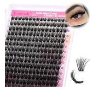 FADLASH 224pcs Extension Cils Bouquet Volume Russe 100D Faux Cils 0.07mm D Curl Mix 8-16mm 3D Effet Lash Cluster Individuels DIY Maison et en Salon