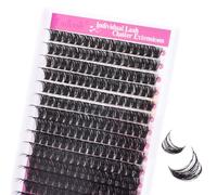 FADLASH 224pcs Extension Cils Bouquet Volume Russo 100D Extension Faux Cils 0.07mm D Curl Mix 12-18mm Cluster Lashes Individuels