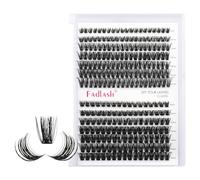 FADLASH 259pcs Faux Cils Bouquet Volume Russe 60D et 80D Lash Cluster 0.07mm D Curl Mix 8-16mm DIY Extension Cils Individuels