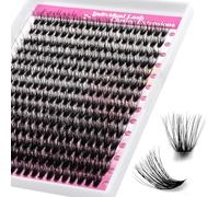 FADLASH 280pcs Extension Cils Bouquet Individuel 40D 0,07mm Courbure D Mix 10-16mm Cluster Lashes Bouquet Naturel 3D Effect