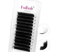 Fadlash 2D Extension Cils Volume D Curl 0.05mm 13-18mm Faux Cils Russe Professionnel Easy Fanning Lash Cils Bouquet Auto-Festonnés (0.05-D 8-13mm)