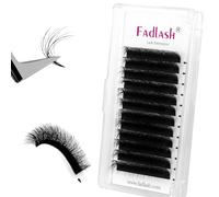 Fadlash 2D Extension Cils Volume D Curl 0.05mm 8-13mm Faux Cils Russe Professionnel Easy Fanning Lash Cils Bouquet Auto-Festonnés (0.05-D 8-13mm)