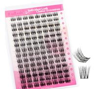 FADLASH 3D Faux Cils Naturel, Extension Cluster Cils, 0.07mm D Curl 10-18mm Cils Individuels DIY (R02)