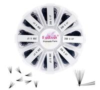 FADLASH 600pcs Extension Cils Volume Russe Prefait 20D 0.07mm D Curl Mix 9-16mm Faux Cils Individuel Cluster Lashes en Soie Ventilateur aux Débutants Professionnels DIY