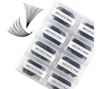 FADLASH 600pcs Extension Cils Volume Russe Prefait 24D 0.07mm D Curl Mix 14-20mm Faux Cils Individuel Cluster Lashes en Soie Ventilateur aux Débutants Professionnels DIY