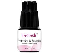 FADLASH Colle pour extensions de cils 5 ml Colle forte pour cils individuels Temps de séchage : 0,5 à 1 seconde Colle sensible à action rapide pour cils Salons spécialisés