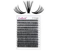 FADLASH DIY 40 Root Extension Cils Individuels Volume Russe Cluster Faux Cils Individuelle Noir Mat Bouquet 0.07-C Curl Longueur Unique 12-18mm Mixed