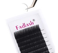 FADLASH Extension de Cils Classique Professionnel Individuelle L Curl Faux Cils Naturel One by One Extensions de Cils Plateau Mixte Noir Classique(0.15mm-L Curl 8-14mm)