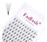 Fadlash Extension des Cils Préfabriqués 10D 0.07mm D Curl 11-19mm Ventilateur d'extension des Cils Roulés Russes de Longueur Mixte