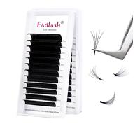 Fadlash Extension Faciles des Cils de Ventilateur 0.07mm C Curl Mix 9-17mm Autogestion Extension de Cils Professionnel Floraison Automatique