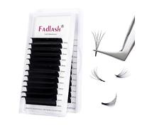 Fadlash Extension Faciles des Cils de Ventilateur 0.07mm D Curl Mix 11-19mm Autogestion Extension de Cils Professionnel Floraison Automatique