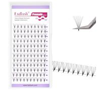Fadlash Lashes Volume individuel de la grappe de cils en éventail prémodelé 8D 0.07mm D Curl 10 mm grappes de cils souples professionnels(8D-0.07-D,10mm）