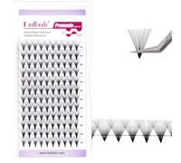 FADLASH Lashes Volume individuel des cils en forme d'éventail 16D 0.07mm D Curl 12 mm Cils souples professionnels (16D-0.07-D,12mm）