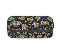 Faduni Trousse à crayons grande capacité Motif oiseaux Fournitures scolaires Cadeau pour les élèves du collège et du lycée Fille Garçon Adulte Adolescent, Puzzle de sensibilisation à l'autisme.,