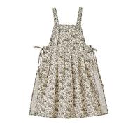 FADUOFA Tablier japonais en coton et lin avec poches croisées dans le dos - Robe tendance pour le jardinage, la peinture, le nettoyage, la cuisine - Fleur blanche - 96 x 43,2 cm