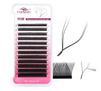 FADVAN Extension Cils 2D YY Prefait Cils 0.07DD Curl Mix 8-14mm Bouquet Soie Cils Volume Russe Professionnel Cils Forme Y Extension de Cils Premade Fan