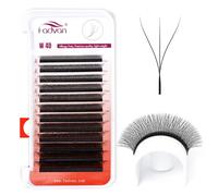 FADVAN Extension de Cils 4D W Cils Bouquet 0.07D Curl Mix 8-15mm Cils W Volume Russe Prefait Professionnel Cils Forme de W Extension de Cils Premade Fans