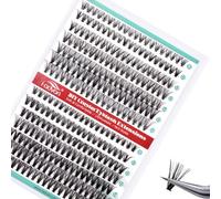 FADVAN Individuel Extension de Cils Cluster Faux Cils Professionnel 30P+40P 0.07D Curl 9-16mm Mixed Naturel en Soie Cils Volume Cluster Russe Individuelle