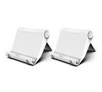 FadyDail Lot de 2 Supports de Téléphone Portable Pliables et Réglables - Compatible avec iPhone 16 15 14 13 12 11 Mini Pro Max, Samsung Huawei Tablette et Autres Smartphones (Blanc)