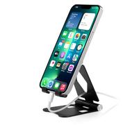 FadyDail Support Téléphone Portable Réglable entièrement en Aluminium pour téléphone Portable Compatible avec iPhone 14, 13, 12, 11 Pro Max, Samsung, Huawei et Tous Les Smartphones