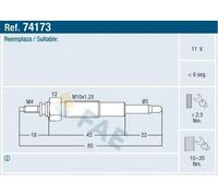 FAE Bougie de préchauffage pour FORD MAZDA MITSUBISHI NISSAN SUZUKI KIA