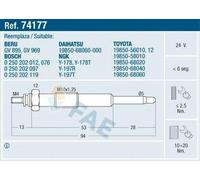 FAE 74177 Bougie de préchauffage pour TOYOTA Land Cruiser SUV (J4, J5)