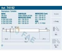 FAE 74192 Bougie de préchauffage convient pour MERCEDES-BENZ Classe C Berline