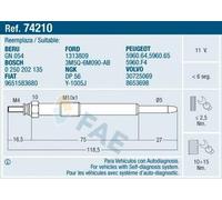 FAE 74210 Bougie de préchauffage pour FORD Focus Mk2 3/5 portes (DA, HCP, DP)