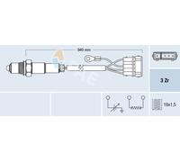 FAE 77112 Sonde lambda pour VW GOLF II (19E, 1G1) Polo Coupe (86C, 80)