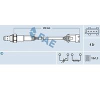 Sonde lambda chauffé 77433 FAE pour CITROËN PEUGEOT MINI