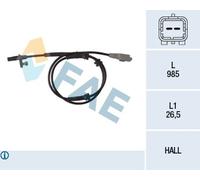 Capteur de vitesse de roue ABS Essieu arrière Principe de Hall 78118 FAE pour DS