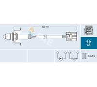 FAE Sonde Lambda Pour Honda Civic VIII Hatchback 1.8 CR-V III 300mm 4 Fils