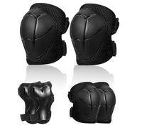 FAELNK Kit Protection Roller Enfant Protection Skateboard Enfant Genouillère Protège-Poignets Coudières Sets de Protection Enfant pour Patins à roulettes Scooters Patinage Escalade (Noir)